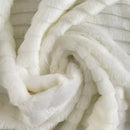 Striped Faux Fur Fabric Crafts Toys Furry Material 150cm - Ivory - Bull Ring Fabrics