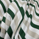 Striped Upholstery Curtain Brocade Fabric 140cm, Bottle Green - Bull Ring Fabrics