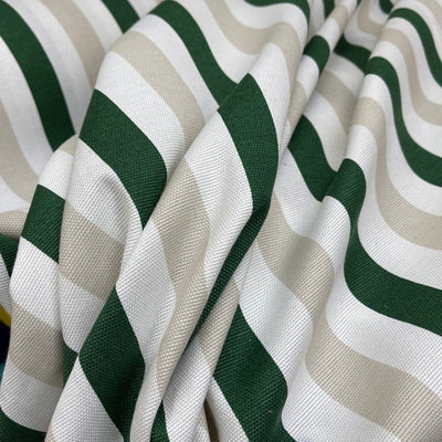 Striped Upholstery Curtain Brocade Fabric 140cm, Bottle Green - Bull Ring Fabrics