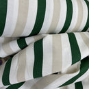 Striped Upholstery Curtain Brocade Fabric 140cm, Bottle Green - Bull Ring Fabrics