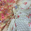 Summer Cotton Broderie Anglaise Fabric Sequin Cotton Chicken Dress, Yellow - Bull Ring Fabrics