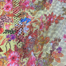 Summer Cotton Broderie Anglaise Fabric Sequin Cotton Chicken Dress, Yellow - Bull Ring Fabrics