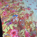 Summer Cotton Broderie Anglaise Fabric Sequin Cotton Chicken Dress, Yellow - Bull Ring Fabrics