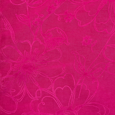 Sunflowers Velvet Flocked Taffeta Fabric Dress Material 150cm Cerise Pink - Bull Ring Fabrics