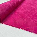 Sunflowers Velvet Flocked Taffeta Fabric Dress Material 150cm Cerise Pink - Bull Ring Fabrics