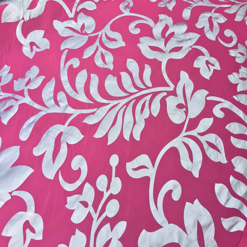 Symphony Foil Floral Taffeta Fabric Curtain Dress 60" - Bull Ring Fabrics