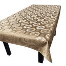Table Cloth PVC BAROQUE Oilcloth Rustic Fabric Cafe Bar Table Covers 54", Gold - Bull Ring Fabrics