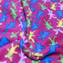 Teddy Bears Printed Polar Fleece Fabric 60”, Cerise Pink - Bull Ring Fabrics
