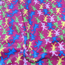 Teddy Bears Printed Polar Fleece Fabric 60”, Cerise Pink - Bull Ring Fabrics
