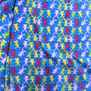 Teddy Bears Printed Polar Fleece Fabric 60”, Turquoise Blue - Bull Ring Fabrics