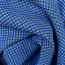 Tiny Check Polyviscose Tartan Fabric 140cm, Blue - Bull Ring Fabrics