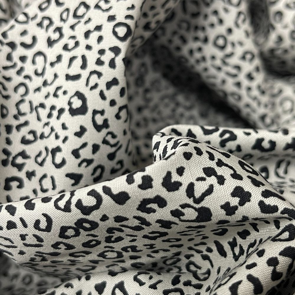 Tiny Leopard Spots Print Rose & Hubble Cotton Poplin Fabric 45, Grey - Bull Ring Fabrics