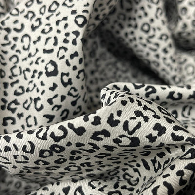 Tiny Leopard Spots Print Rose & Hubble Cotton Poplin Fabric 45, Grey - Bull Ring Fabrics