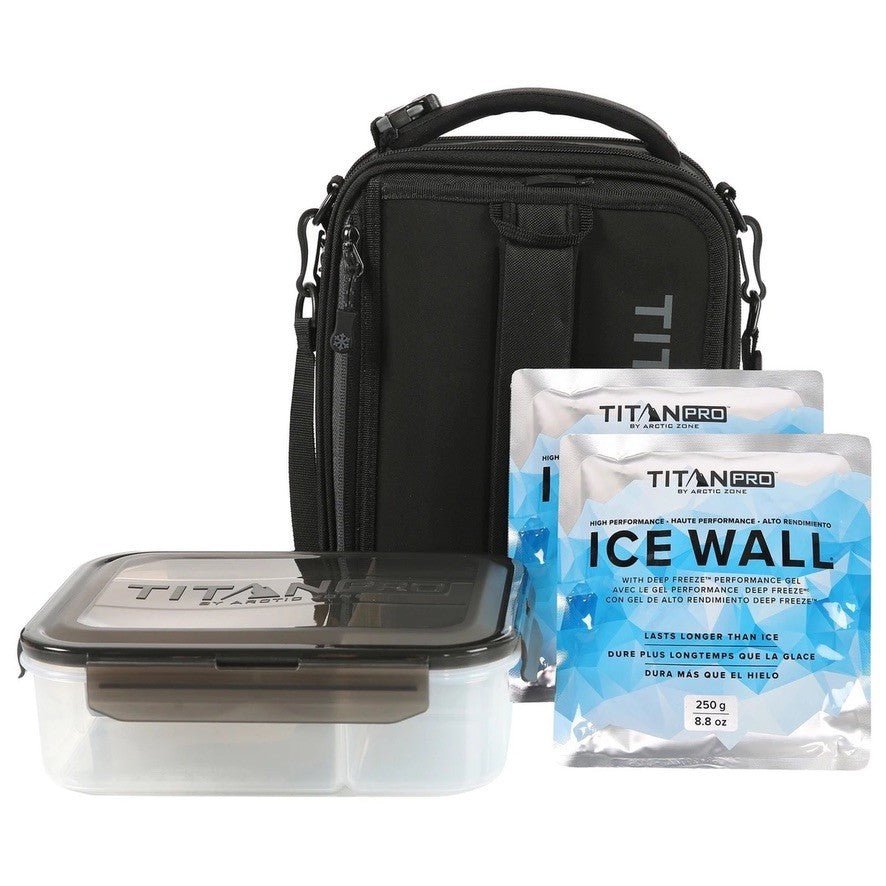 Titan Pro Expandable Lunch Box Insulated Food Container Set Bag and Ice Walls - Bull Ring Fabrics