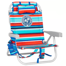 Tommy Bahama 5-Position Backpack Beach Chair Insulated Pouch Pillow 136kg NEW - Bull Ring Fabrics