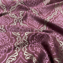 Trompe Damask Upholstery Curtain Brocade Fabric 140cm, Purple - Bull Ring Fabrics