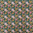 Tropical Flamingo Toucan Birds 100% Cotton Craft Fabric 54" Black & White Striped - Bull Ring Fabrics