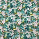 Tropical Palm Trees Parrots Peacocks Animals 100% Cotton Craft Fabric 54", Pink - Bull Ring Fabrics