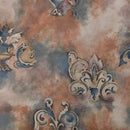 Van Heek Vintage Cotton Print Abstract Fabric 140cm, Rustic - Bull Ring Fabrics