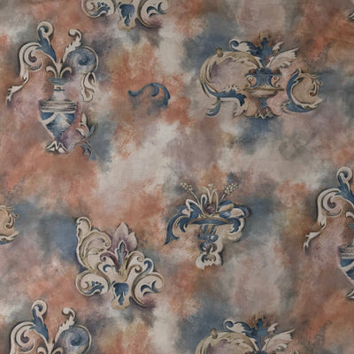 Van Heek Vintage Cotton Print Abstract Fabric 140cm, Rustic - Bull Ring Fabrics