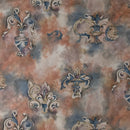 Van Heek Vintage Cotton Print Abstract Fabric 140cm, Rustic - Bull Ring Fabrics
