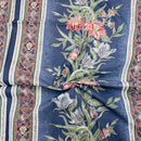 Vintage Flowers Cotton Bedding Duvet Sheeting Fabric 54" Blue - Bull Ring Fabrics