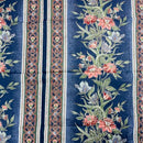Vintage Flowers Cotton Bedding Duvet Sheeting Fabric 54" Blue - Bull Ring Fabrics