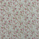 Vintage Roses Print Rose & Hubble Cotton Poplin Dress Fabric - Bull Ring Fabrics