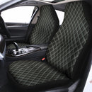 White Quilted Bentley Double Stitch Leather Car Seats Upholstery Fabric 54" Black - Bull Ring Fabrics