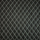 White Quilted Bentley Double Stitch Leather Car Seats Upholstery Fabric 54" Black - Bull Ring Fabrics