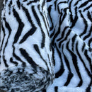 Zebra Velboa Animal Valboa Faux Fur Craft Fabric - Bull Ring Fabrics