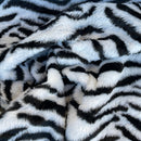Zebra Velboa Animal Valboa Faux Fur Craft Fabric - Bull Ring Fabrics
