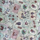 Cupcakes Paris PVC Table Oilcloth Fabric Printed Tablecloth