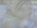 Cream Butterfly Embroidery Organza Fabric Dress Net Curtain