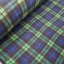 Fleece Fabric Blackwatch Tartan Plaid Check Anti Pil Dog Beds Blankets Soft 60"