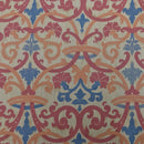 Asics Print Damask Vintage Cotton Fabric, Pink/Peach