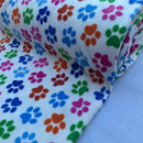 Dogs Paws Polar Fleece Fabric Dog Beds Blanket