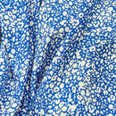 100% Viscose Abstract Summer Dress Fabric, Denim Blue - Bull Ring Fabrics