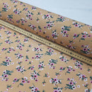 100% Viscose Floral Summer Dress Fabric 60", Nude Blush - Bull Ring Fabrics
