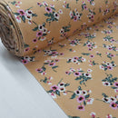 100% Viscose Floral Summer Dress Fabric 60", Nude Blush - Bull Ring Fabrics