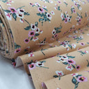 100% Viscose Floral Summer Dress Fabric 60", Nude Blush - Bull Ring Fabrics