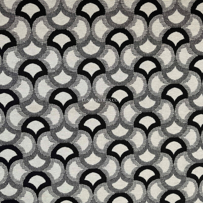 Tapestry Upholstery Fabric Curtain Cushion Blinds 140cm, Black/White