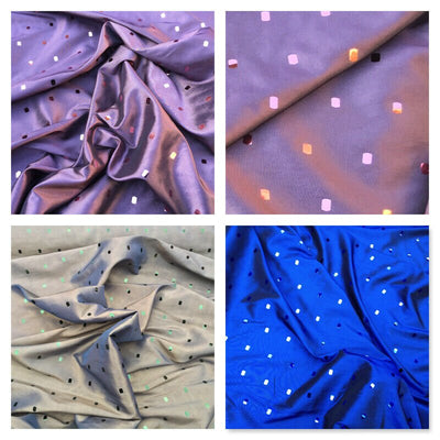 10m Roll Mirror Sequin Taffeta Fabric Dress Bridal Abaya Gown Material - Bull Ring Fabrics