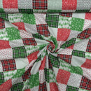 10m Square Christmas Patchwork Quilting Polycotton Xmas Fabric 45", Red - Bull Ring Fabrics