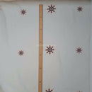 Cream Starbuzz Embroidery Floral Voile Fabric Net Curtain 150cm