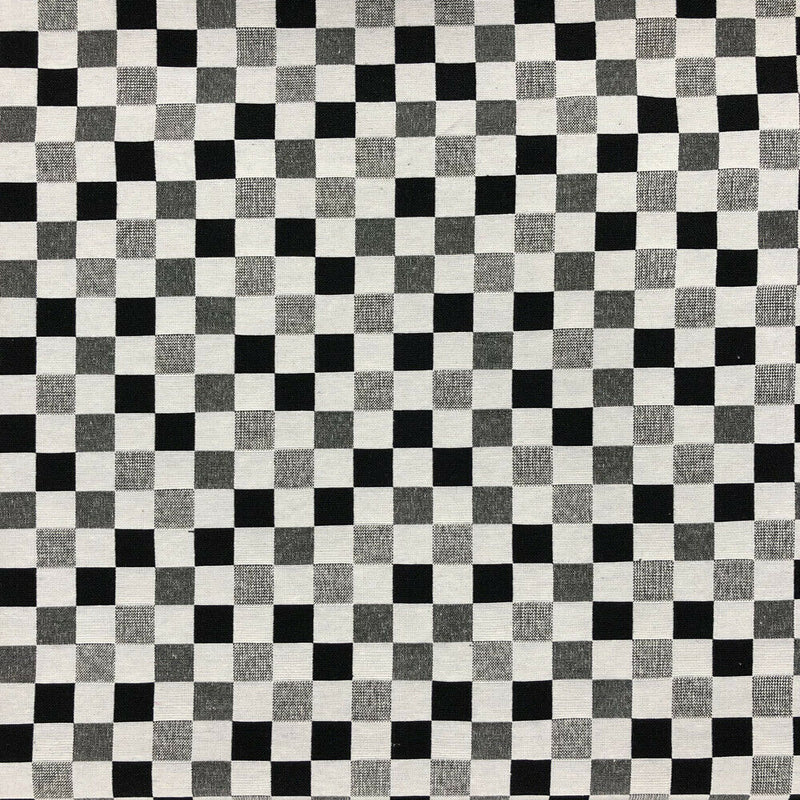 Tapestry Upholstery Fabric Curtain Cushion Blinds 140cm, Black/White