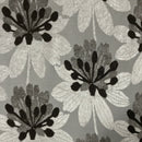 Brown Floral Flowers Heavy Upholstery Fabric 140cm, Beige