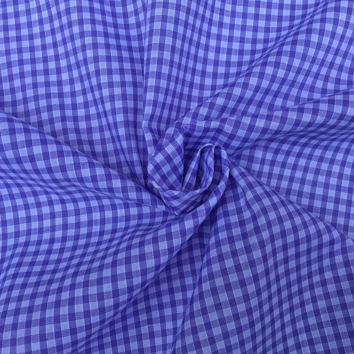 1/8" Gingham Check Polycotton Fabric - Bull Ring Fabrics