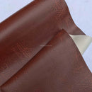 Vinyl Faux Leather Fabric 140cm, Chestnut Brown