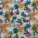 100% Cotton Poplin Hawaiian Palm Trees Hawaii Island Tropical 45”